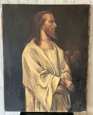 Onbekend - Spirituele Figuratie in Olieverf - 20e Eeuw. vendu pour 40€ !