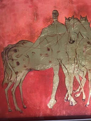 Bert Hildebrandt - schilderij met blad goud kopen? Bied vanaf 200!