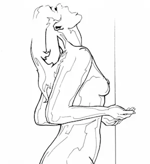 Eugène Eechaut - Prächtiger weiblicher Akt in Tusche – Ausstellung in der Pfeiffer Gallery in Brüssel kopen? Bied vanaf 60!