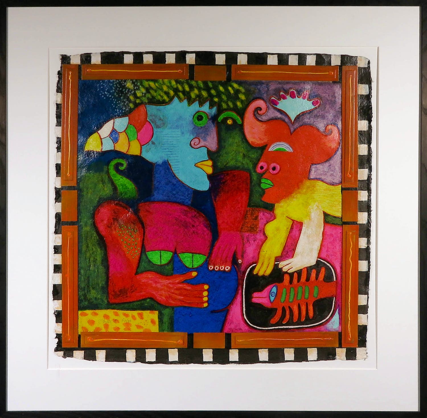 Clemens Briels - Zeefdruk, Habla ambas - Ingelijst (Groot) verkocht voor € 100!