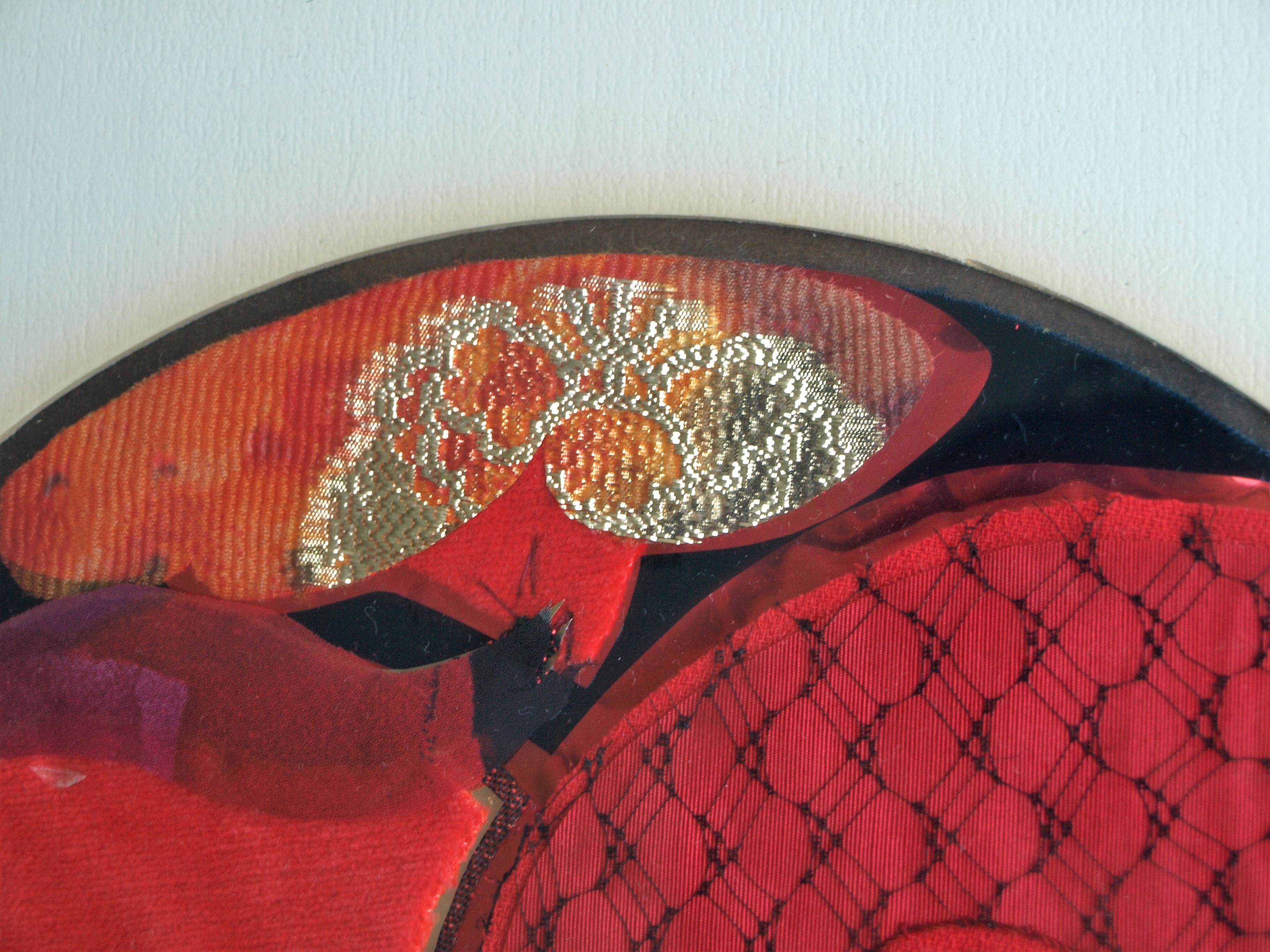 Ria Fortuijn - Kussende vis – Textiel – gesigneerd & ingelijst  kopen? Bied vanaf 15!