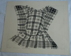 Niet of onleesbaar gesigneerd - Ets en aquatint, “Theedoekportret 1” kopen? Bied vanaf 1!