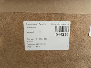 Theo Koster - Zeefdruk op geschept papier Nr. 85 - Paysage I - Ingelijst (Groot) kopen? Bied vanaf 70!