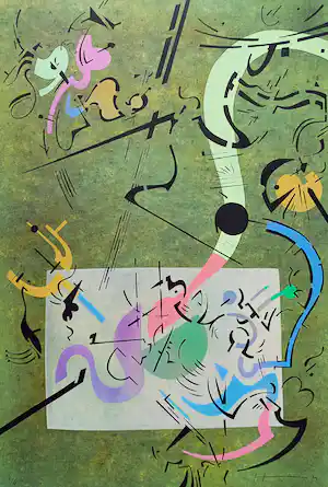 Pavel Husa - Abstracte compositie, linosnede (zeer kleine oplage) verkauft für € 45!