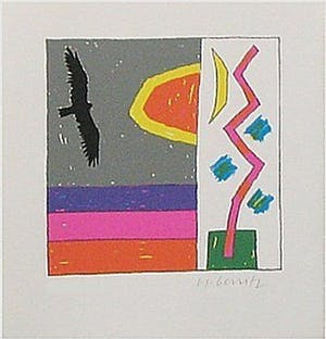 Harrie Gerritz - Drie handgesigneerde lithografien: Koe, Vogel, Schildersezel kopen? Bied vanaf 30!