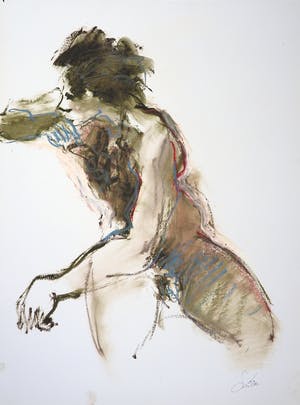 Franscz Witte - Gemende techniek op papier, Figuur IIII kopen? Bied vanaf 1!