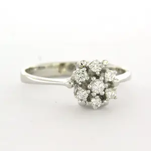 14k witgouden ring met briljant geslepen diamant 0.25ct - rm 18 kopen? Bied vanaf 390!