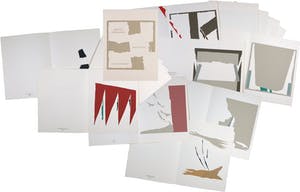 Hans Landsaat - Compleet portfolio met 17 zeefdrukken en gedichten - Grenzen, overgangen kopen? Bied vanaf 70!