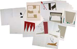 Hans Landsaat - Compleet portfolio met 17 zeefdrukken en gedichten - Grenzen, overgangen verkocht voor € 70!