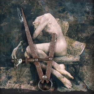 Julia Winter - Assemblage met foto en passer, Destiny kopen? Bied vanaf 250!