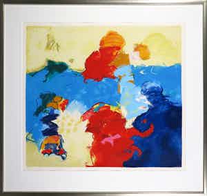 Henk van Vessem - Zeefdruk, Compositie V - Ingelijst (Groot) verkocht voor € 50!