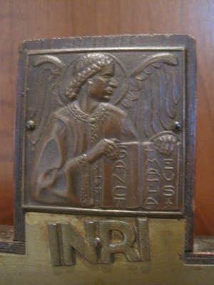 Heiligenbeeld - Kruisbeeld met de vier Evangelisten kopen? Bied vanaf 45!