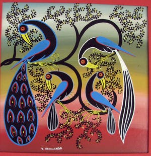 Zaburi Muradi Chimwanda - 1 peacock + 3 blue birds. kopen? Bied vanaf 125!
