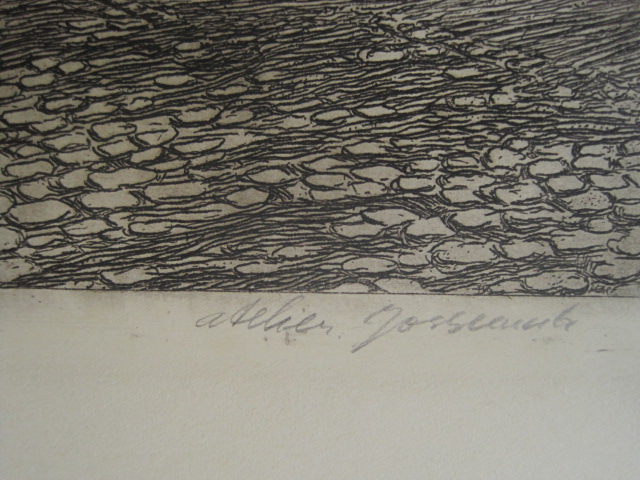 Johannes Josseaud - Mooie sfeervolle ETS Amsterdam "Driehoekstraat Jordaan" ca. 1910 kopen? Bied vanaf 1!