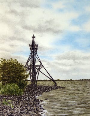 Frans Room - Lot van 10 originele tekeningen - Bakens en boeien IJsselmeer e.o. kopen? Bied vanaf 100!
