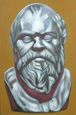 Jan Bollaert - Acryl op Doek, Socrates kopen? Bied vanaf 1!