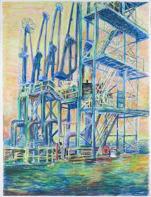 Bessel Kok - Krijttekening, Industrie - Ingelijst (Groot) kopen? Bied vanaf 50!