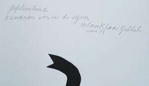 Klaas Gubbels - Twee zwanen - Nieuw ingelijst kopen? Bied vanaf 335!
