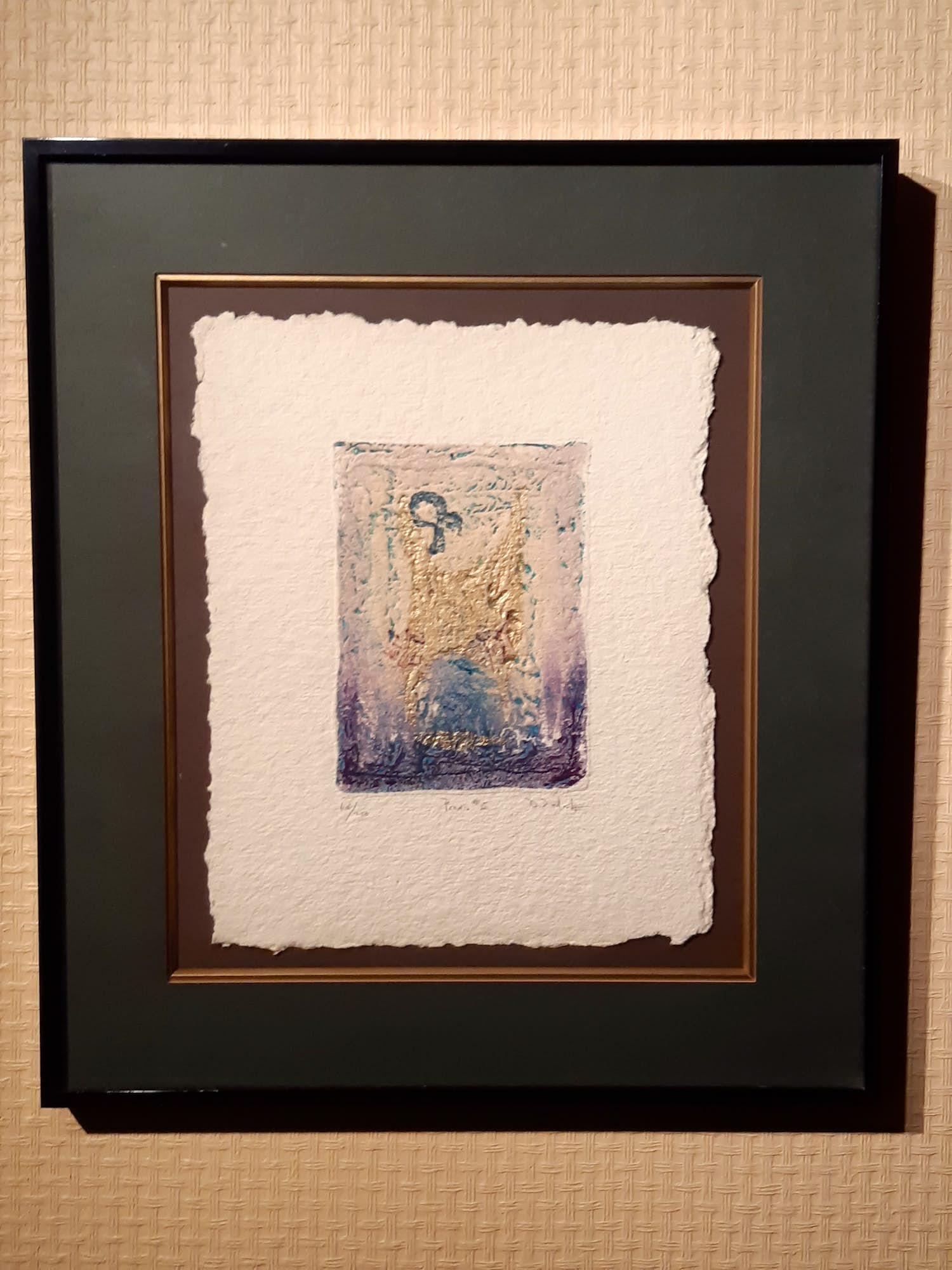 David Dodsworth Praxis III 63/250, Mixed media met bladgoud kopen? Bied vanaf 75