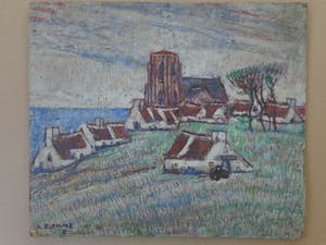 Buy Alfons Blomme - ZIERIKZEE / ORIGINEEL WERK / 40x47cm / SIG? Bid from 130!