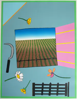 Harrie Gerritz - Ingelijste zeefdruk , Het veldboeket wordt steeds kleiner – 1979 kopen? Bied vanaf 50!