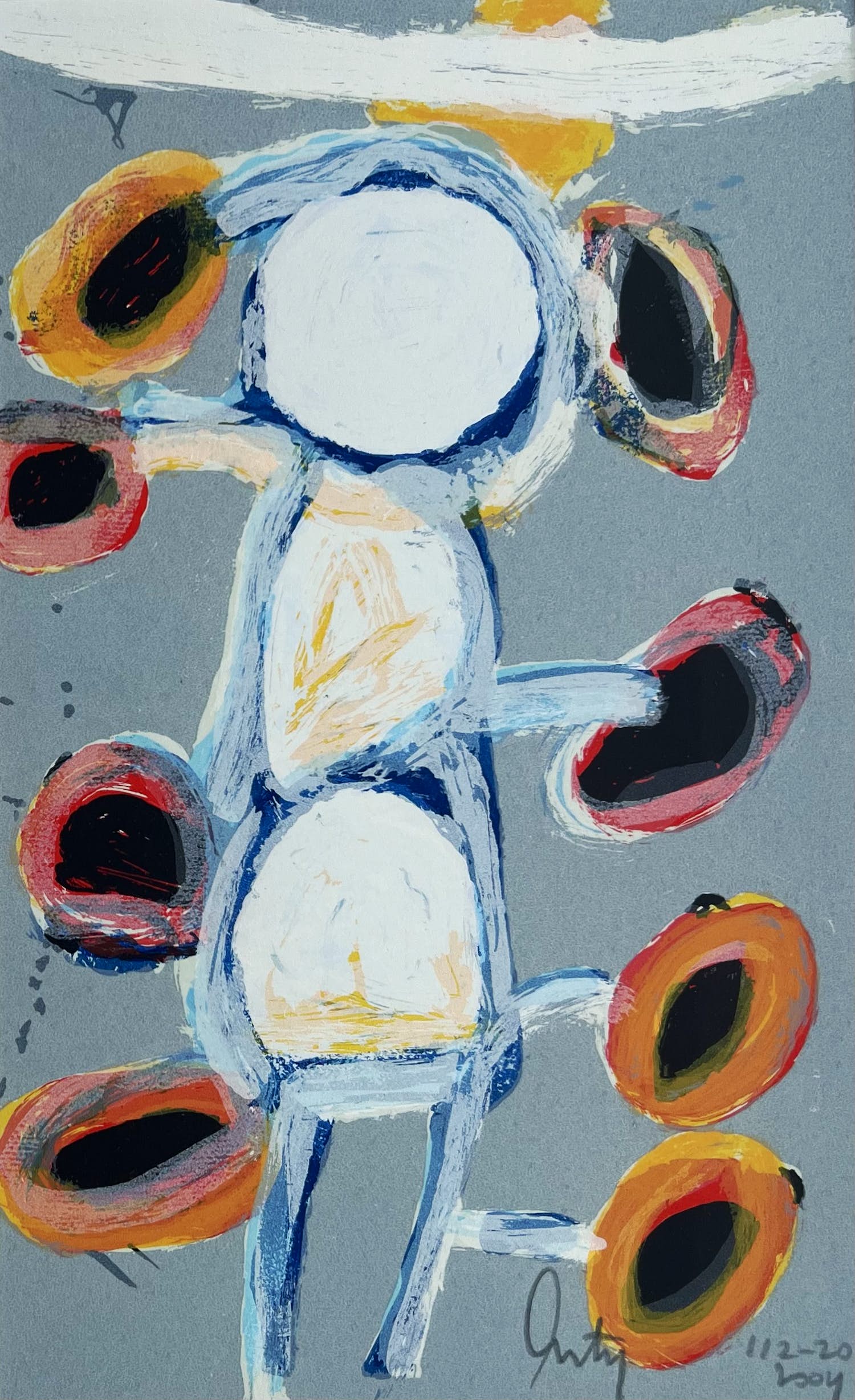 Arty Grimm - handgesigneerde litho | 'Zonder titel' (FRAAI INGELIJST) kopen? Bied vanaf 1!