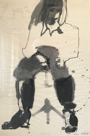 Jurjen de Haan - Prachtig uniek werk - 'Carlos' - Inkt / aquarel op papier - 1971 kopen? Bied vanaf 1!