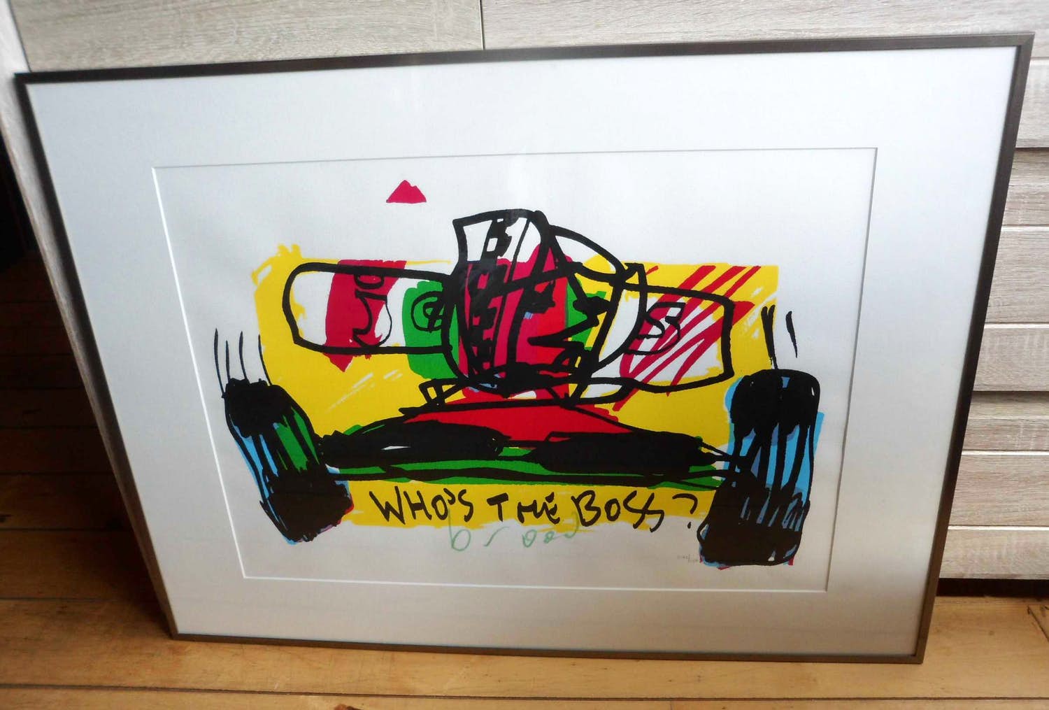 Herman Brood - Zeefdruk - "Who's the boss" (Formule 1, Jos Verstappen) kopen? Bied vanaf 425!