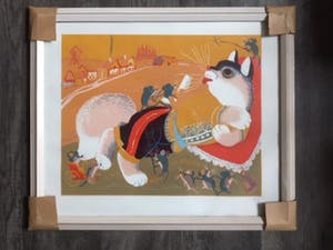 Curiosa - Russische sprookjesscene - houtsnede in lijst kopen? Bied vanaf 50!