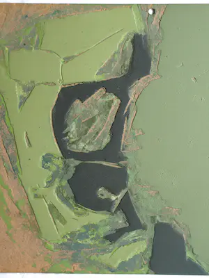 Fon Klement - 3 beschilderde hardboard platen, gebruikt als drukplaten voor de drukpers kopen? Bied vanaf 1!