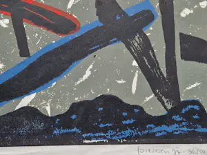 Jef Diederen - vrij zeldzame, in 1977 in een zeer bep. oplage (50) gemaakte linosnede - gesig. kopen? Bied vanaf 64!