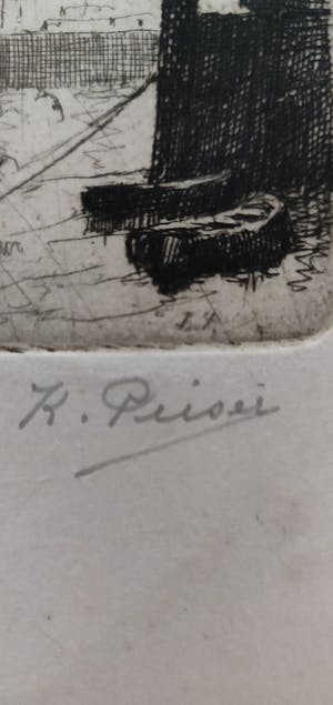 Kurt Peiser - zicht op antwerpen : eerste staat kopen? Bied vanaf 30!