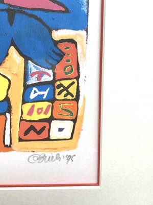 Clemens Briels - Gesigneerde zeefdruk ,zonder titel kopen? Bied vanaf 40!