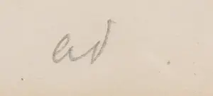 Niet of onleesbaar gesigneerd - Potloodtekening, Portret kopen? Bied vanaf 1!