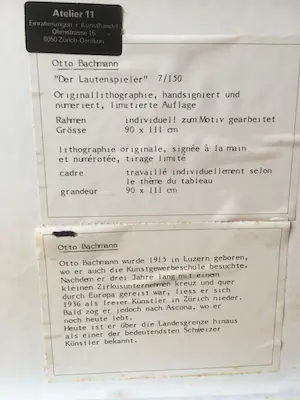 Otto Bachmann - der Lautenspieler kopen? Bied vanaf 200!