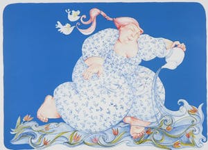 Ada Breedveld - Litho, De Watervrouw - Ingelijst kopen? Bied vanaf 40!