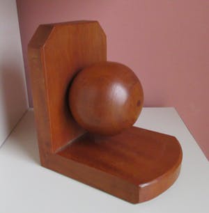 Niet of onleesbaar gesigneerd - Art deco eiken houten boekensteunen kopen? Bied vanaf 10!