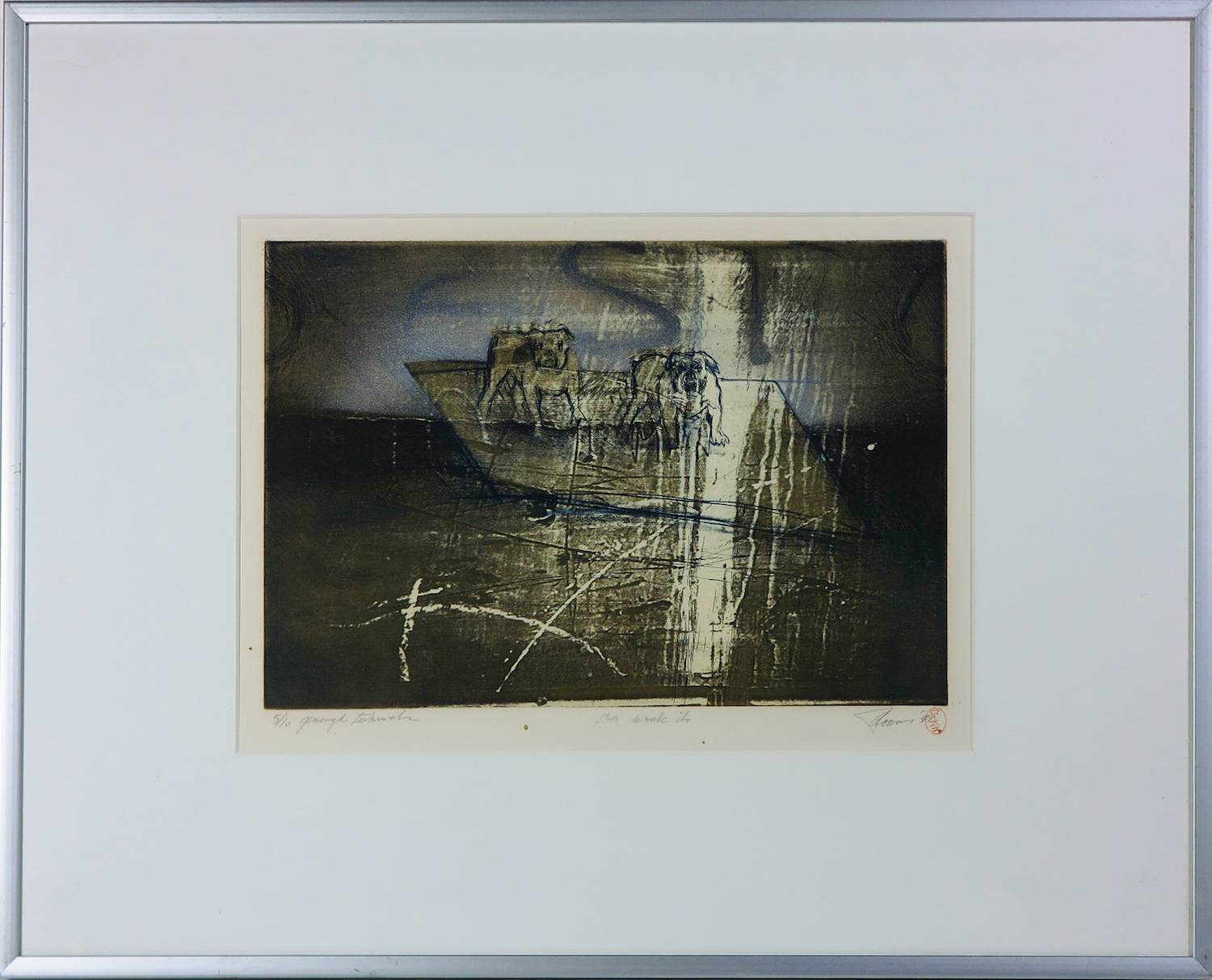 Veerle Rooms - Gemengde druktechnieken, Hier waak ik - Ingelijst kopen? Bied vanaf 35!