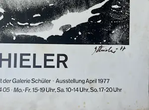 Buy Fred Thieler - Signiertes und datiertes Original Ausstellungsplakat von 1977 mit Farblitho? Bid from 190!