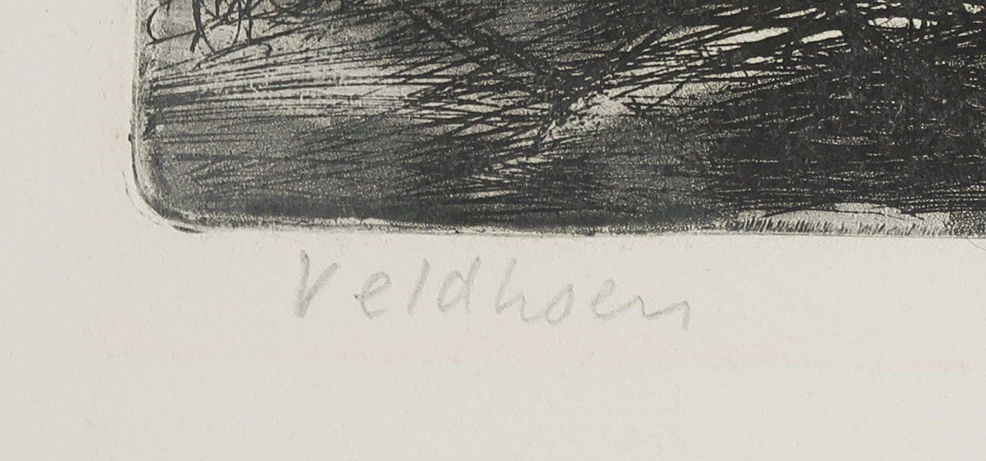 Aat Veldhoen - Ets, Duinen bij Schoorl kopen? Bied vanaf 20!