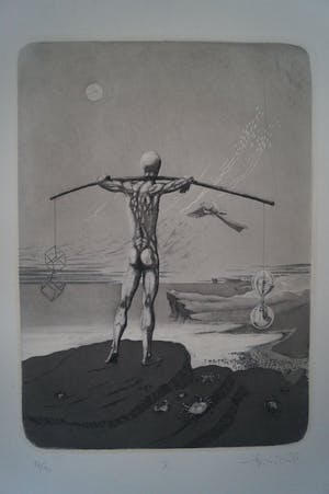 Luitpold Matthaus Richter - 2 tolle Radierungen - Surrealismus kopen? Bied vanaf 99!