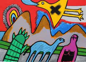 Corneille - zeefdruk: Le voyage - 1995 verkocht voor € 75!