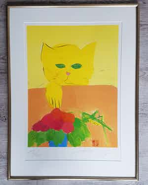 Walasse Ting - Cat & Grasshopper verkocht voor € 395!