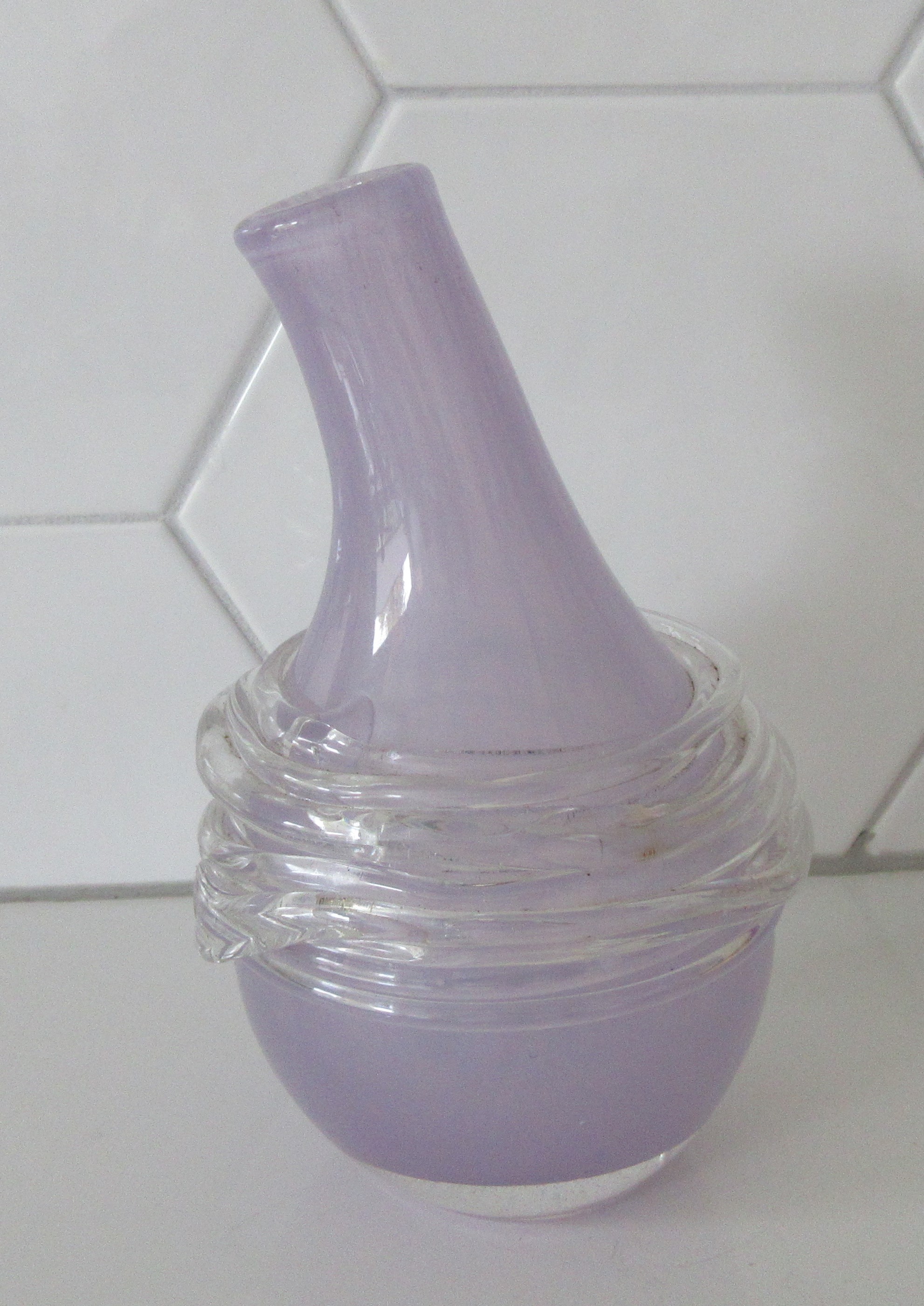 Fidrio - Lila hand geblazen dik glazen draadvaasje kopen? Bied vanaf 8!