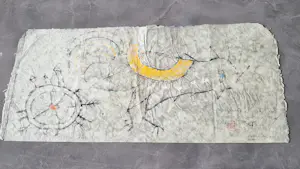 Martin Bradley - "de Rimbaud van Soho" gemengde techniek op Japans - met pers. opdracht! kopen? Bied vanaf 350!