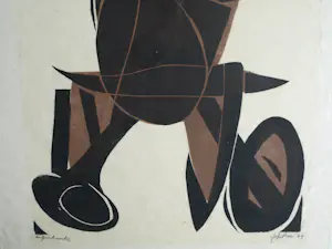 Jan van der Zee - Ingelijste houtsnede , Zonder titel – Lijst, 92 x 62 cm - 1964 kopen? Bied vanaf 1!