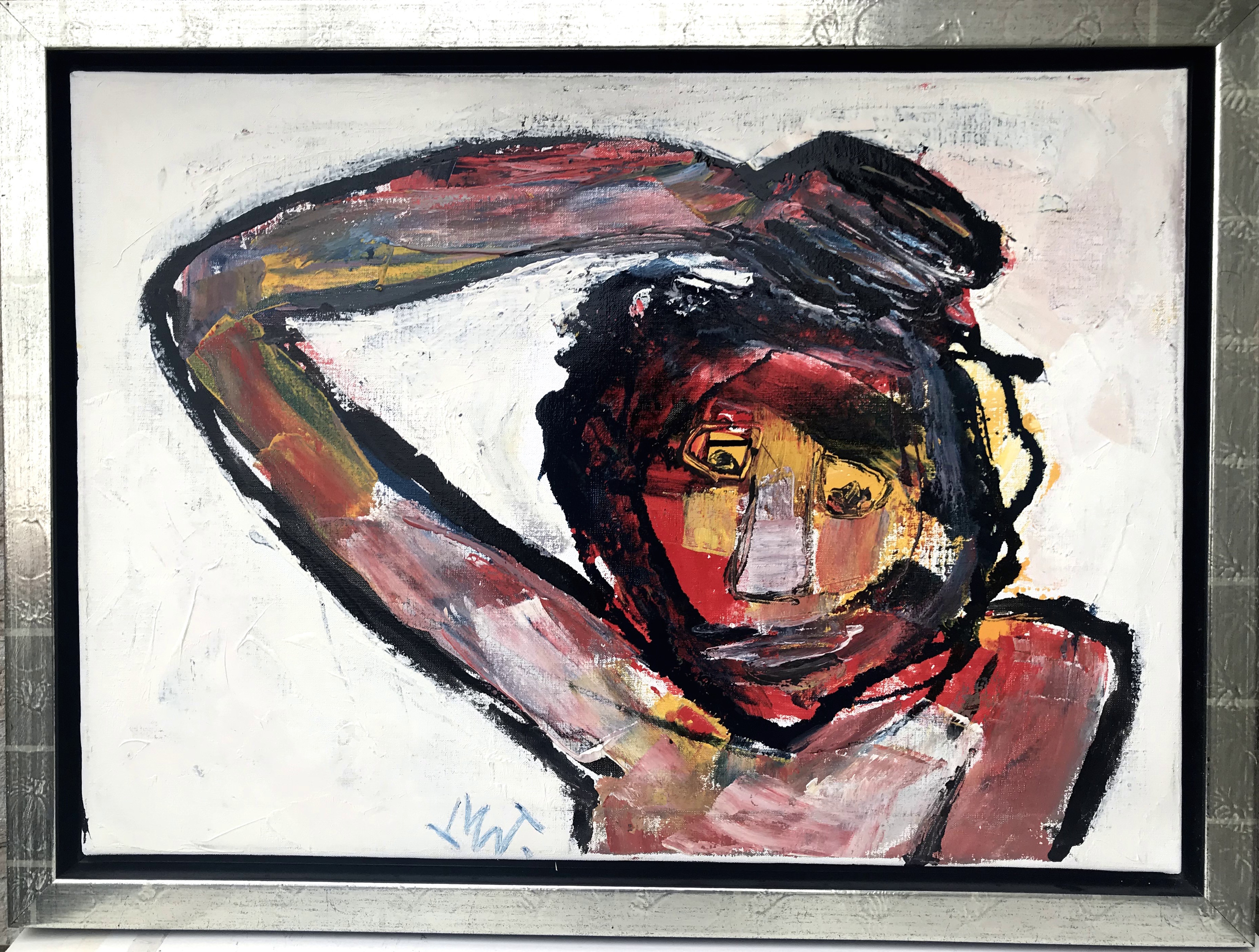 Martin van Wordragen - Olieverf op doek - Badtijd 2002 verkocht voor € 360!