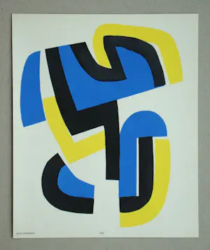 Jean Dewasne - Abstracte compositie - sjabloon in gouachekleuren - 1952 kopen? Bied vanaf 80!