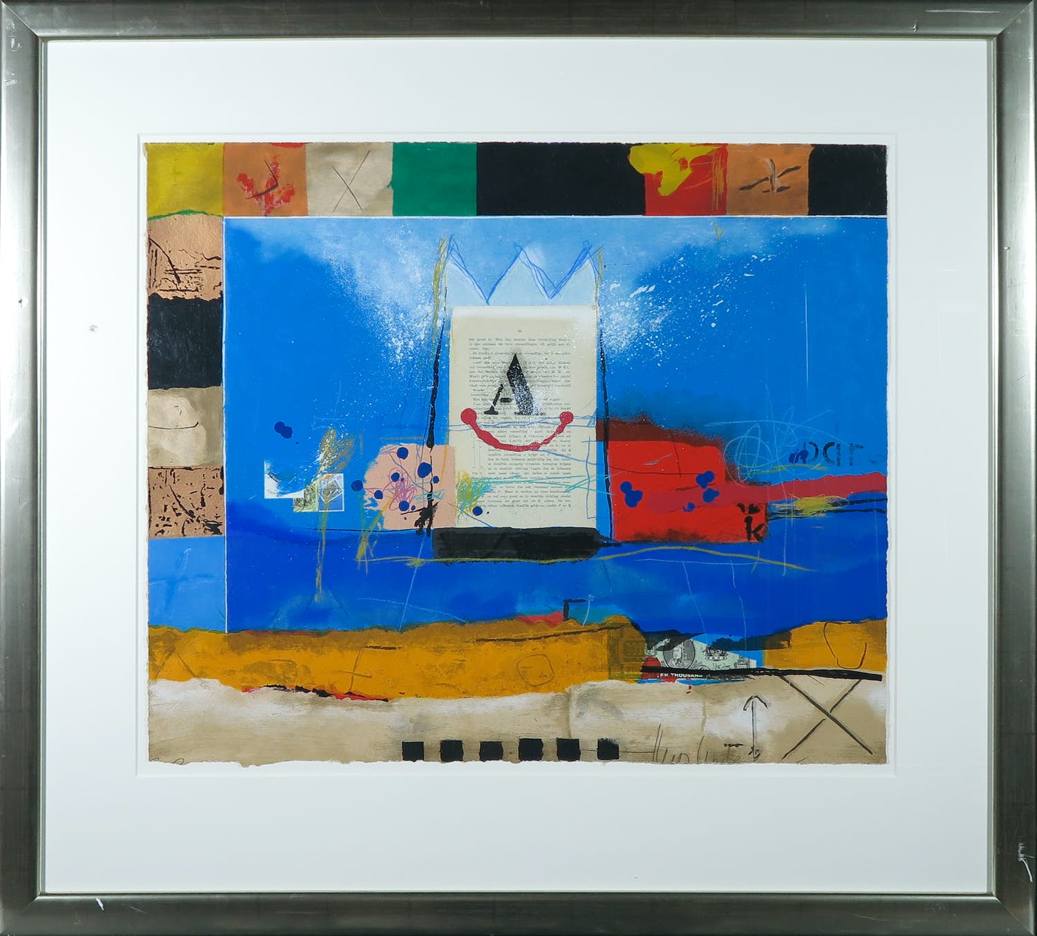 Theo Koster - Zeefdruk en collage, Landscape 3 - Ingelijst kopen? Bied vanaf 50!