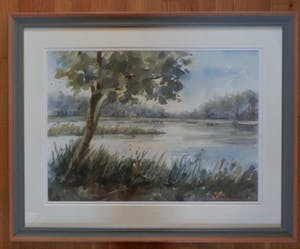 Peter Vassilev - Prachtig groot AQUAREL LANDSCHAP INGELIJST. kopen? Bied vanaf 225!